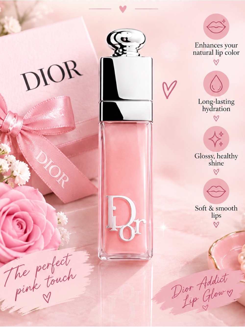 Dior Mini Addict lip maximizer in the color 001, pink size 2ml ( simple size)